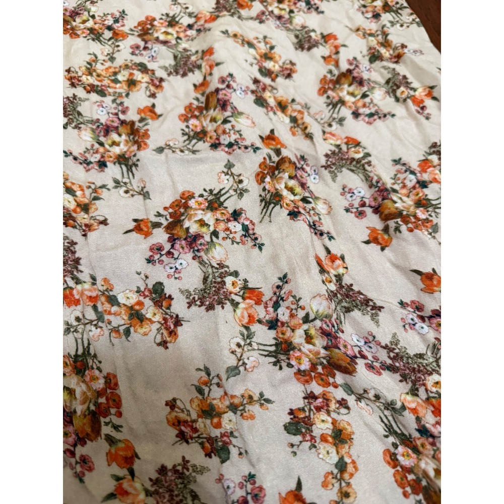 rare Boys + Arrows California‎ Floral boho Maxi Dress Cream Orange Viscose S/M - Picture 5 of 7